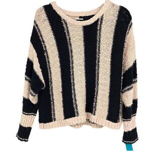 Billabong Blue & Beige Striped Round Neck Sweater | Casual Classic